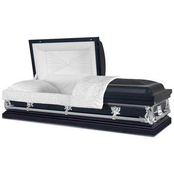 Payne Blue Metal Casket